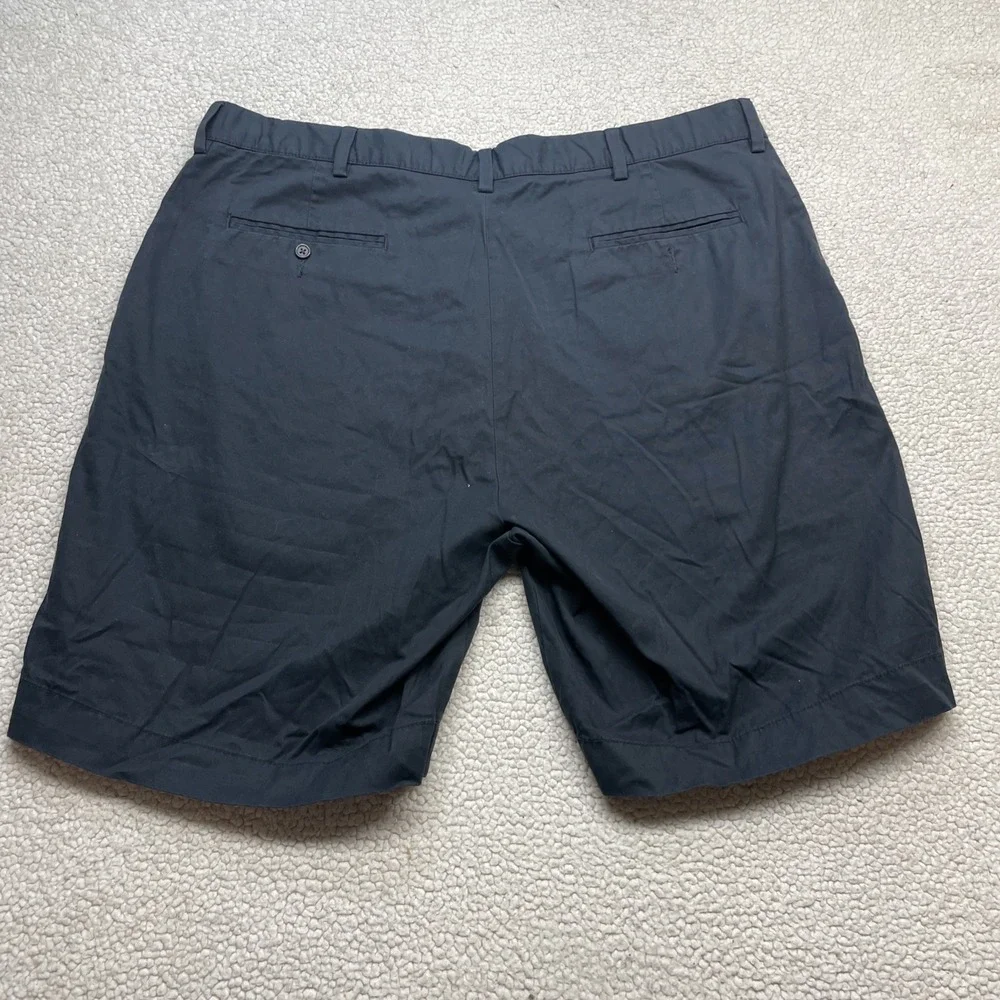 Polo Ralph Lauren Shorts Mens 40 Navy Blue Chino Flat Front Cotton Twill 0804